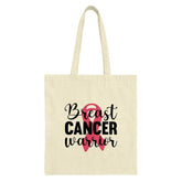 Breast Cancer Warrior Tote Bag, Pink Ribbon Design, Support Cancer Awareness, Survivor Gift, Inspirational Tote Bag - Tawshia